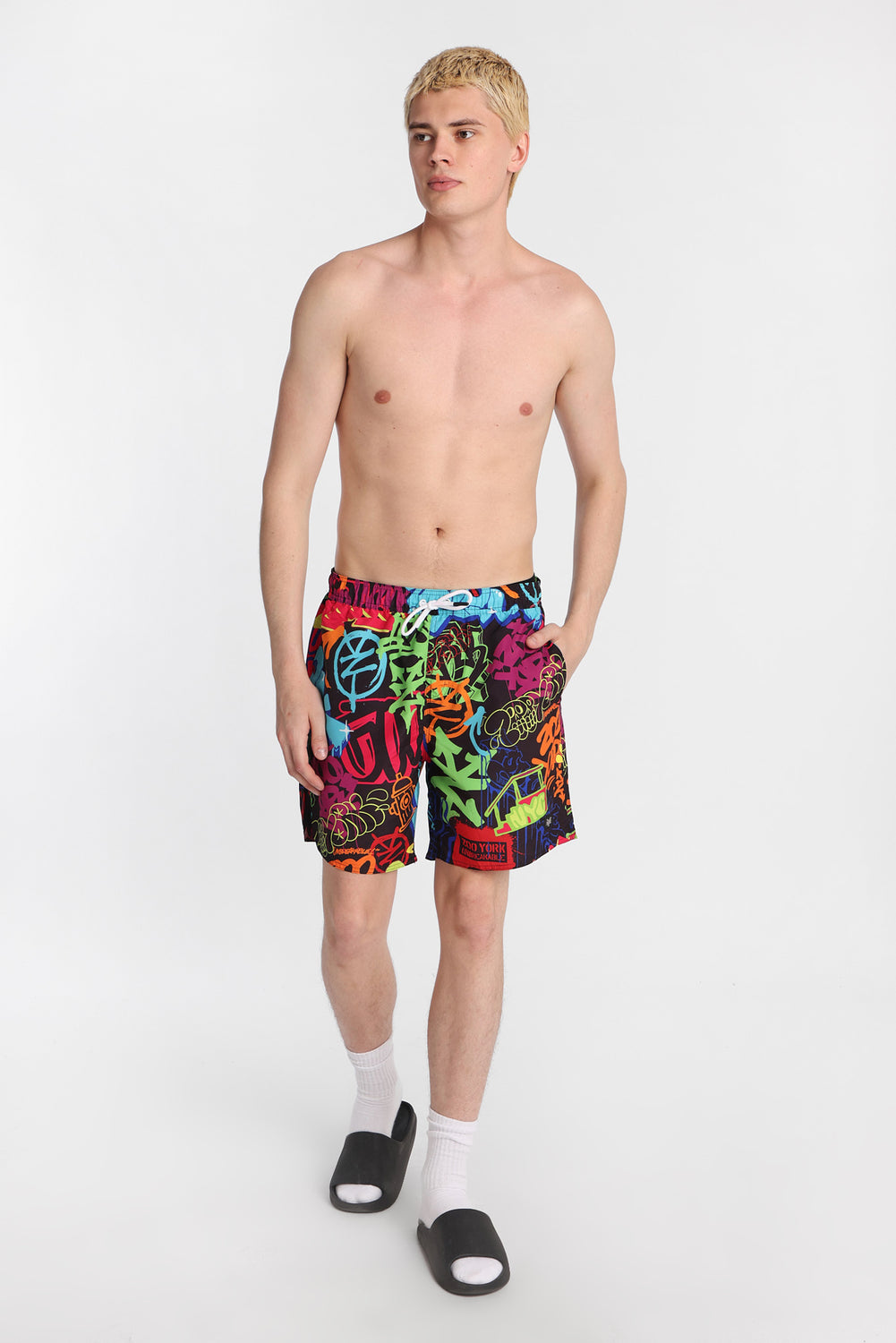 Short de bain imprimé graffiti Zoo York 7 po Short de bain imprimé graffiti Zoo York 7 po