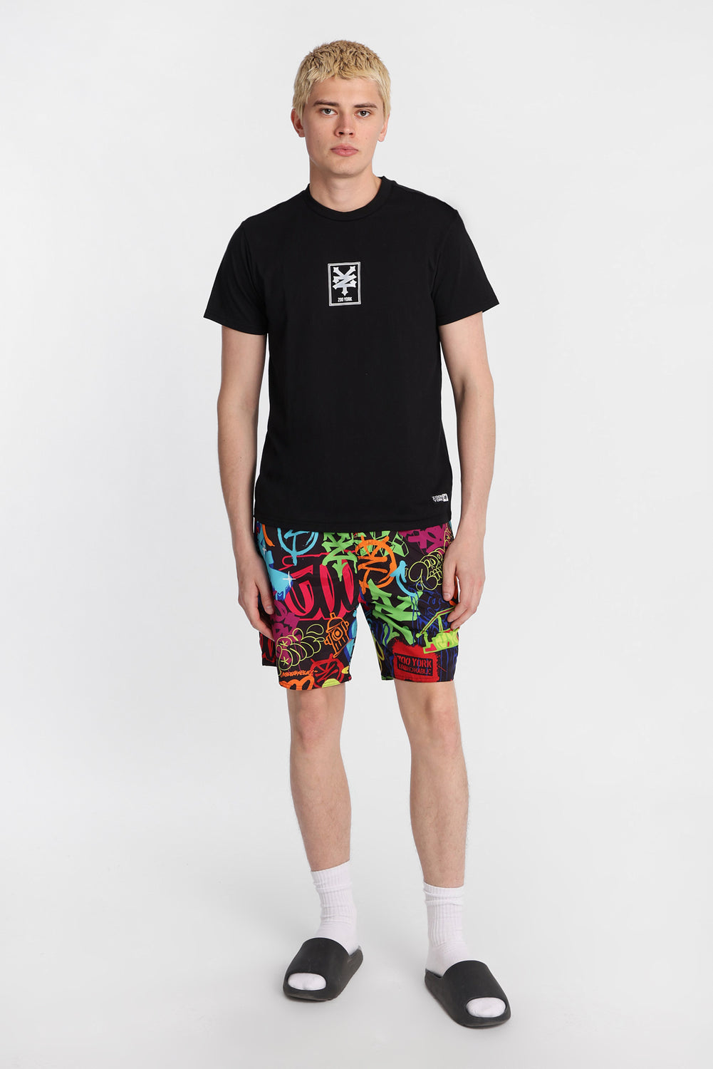 Short de bain imprimé graffiti Zoo York 7 po Short de bain imprimé graffiti Zoo York 7 po