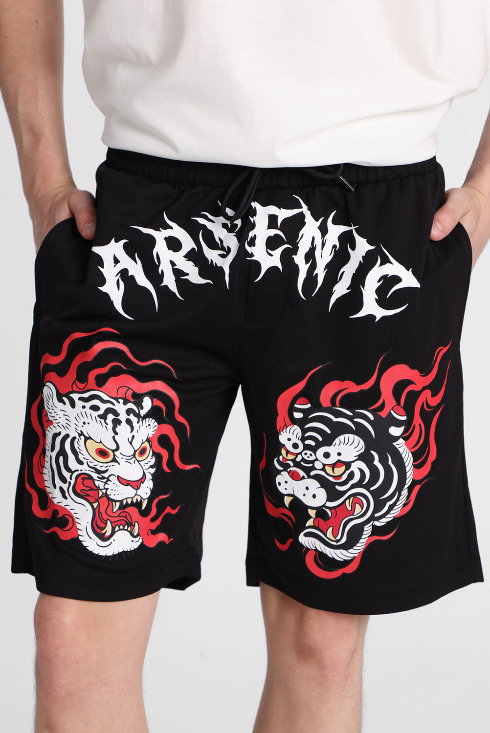 Short en maille imprimé tigre Arsenic Short en maille imprimé tigre Arsenic