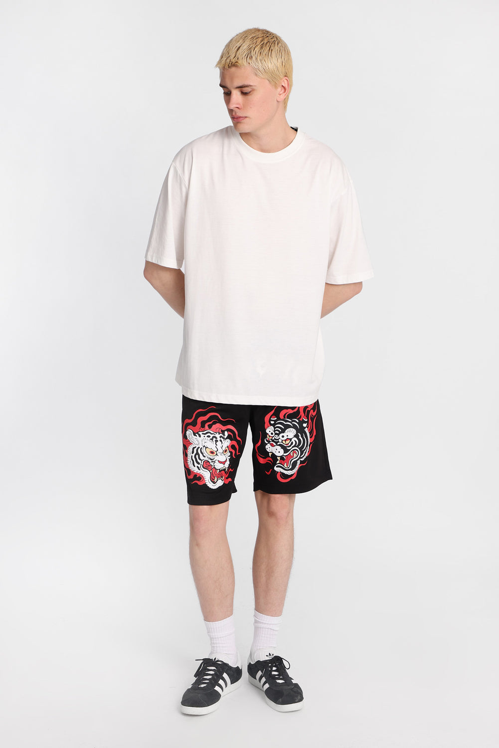 Short en maille imprimé tigre Arsenic Short en maille imprimé tigre Arsenic