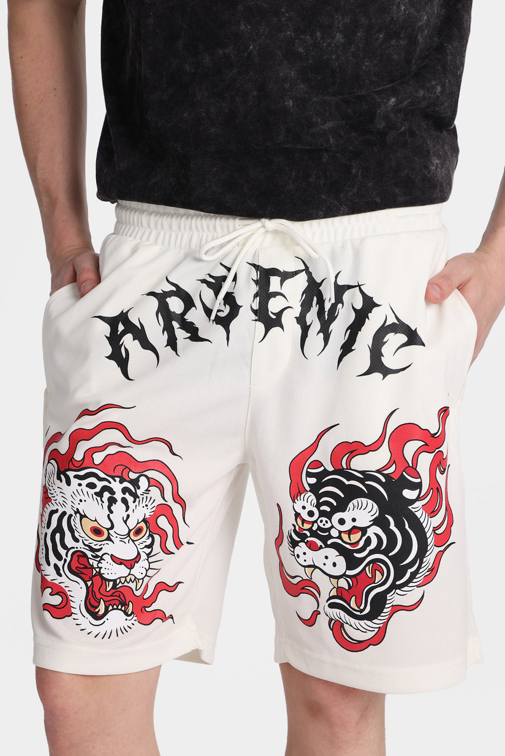 Short en maille imprimé tigre Arsenic Short en maille imprimé tigre Arsenic