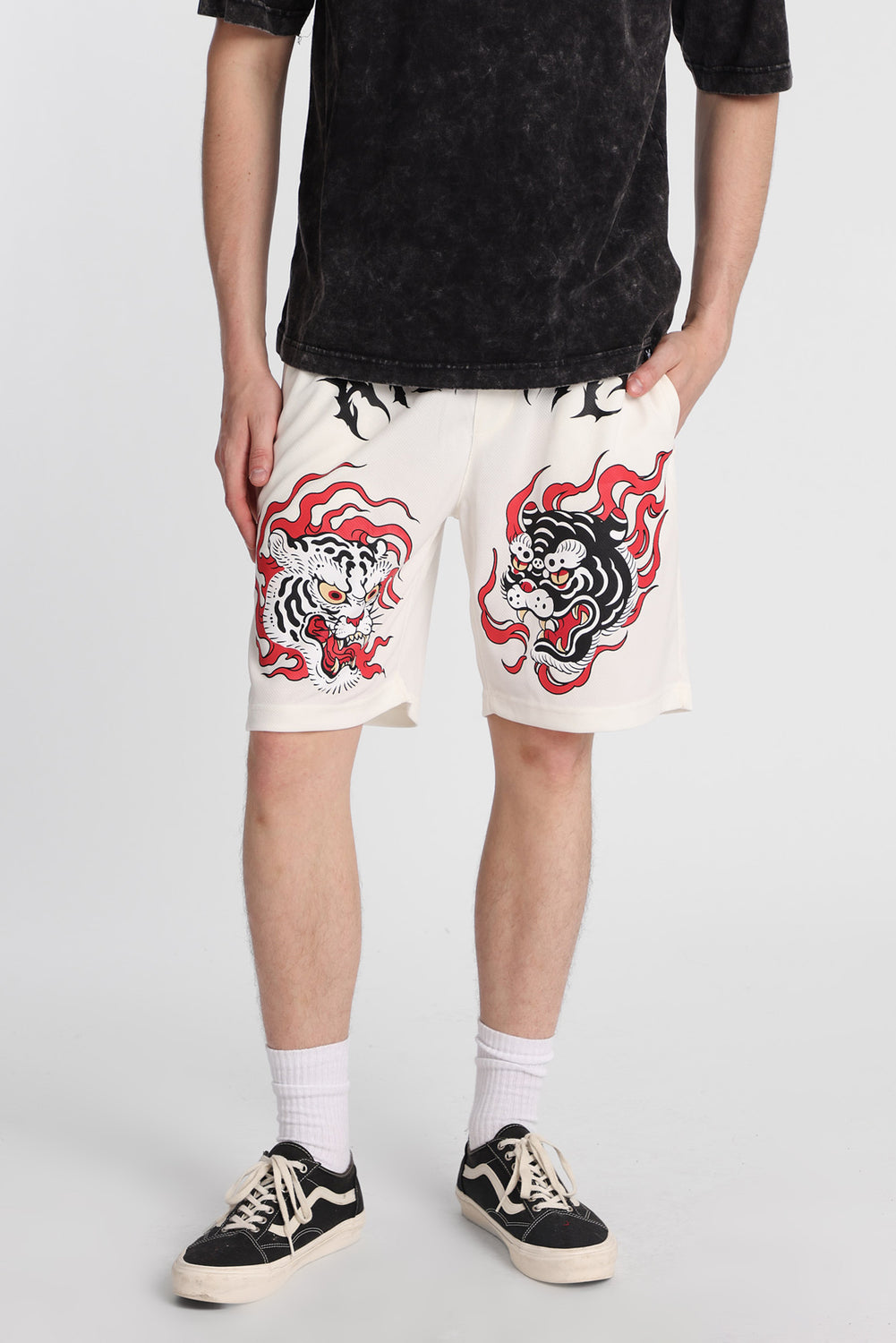 Short en maille imprimé tigre Arsenic Short en maille imprimé tigre Arsenic