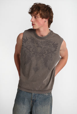 Arsenic Skull & Wings Graphic Tank Top