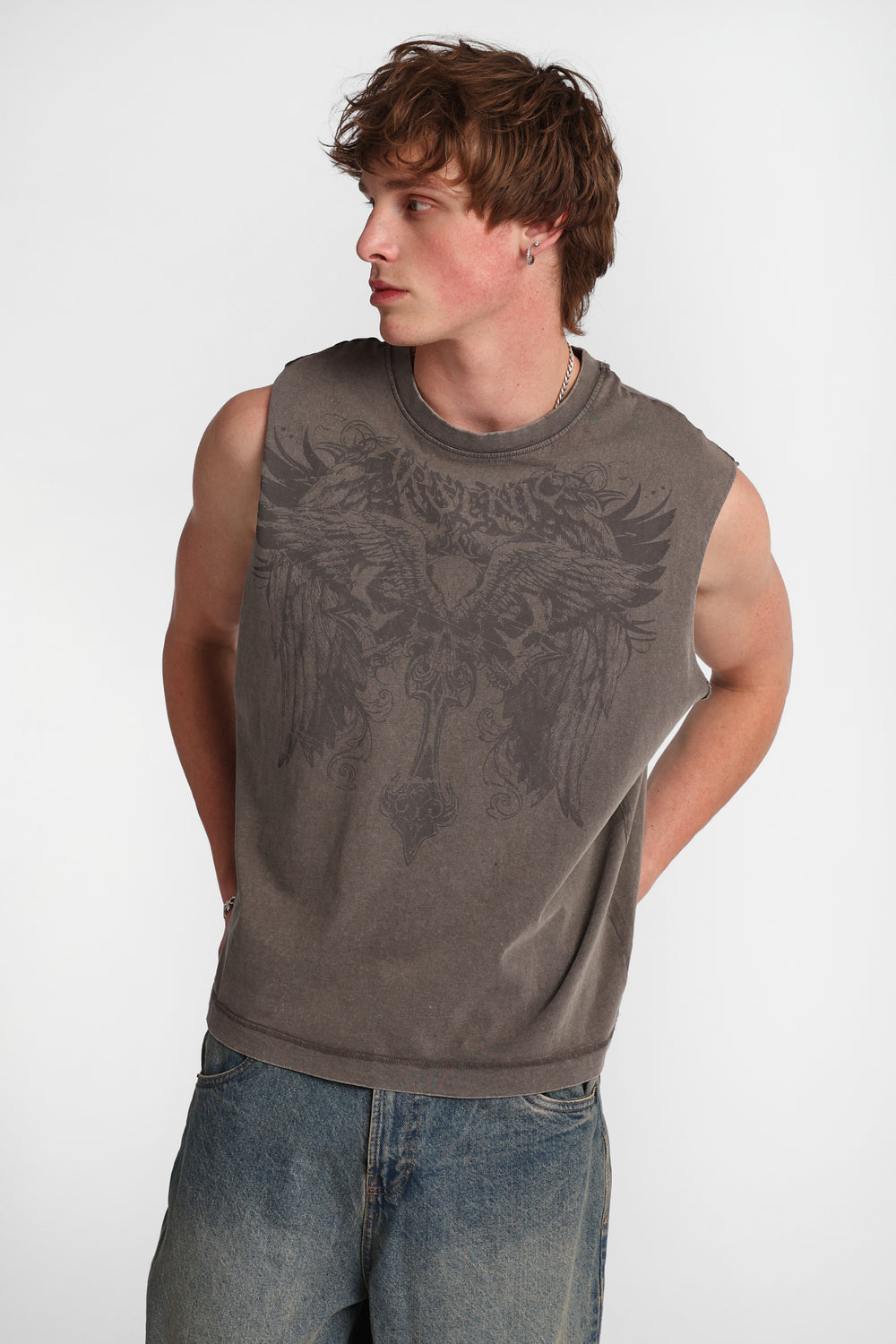 Arsenic Skull & Wings Graphic Tank Top Arsenic Skull & Wings Graphic Tank Top