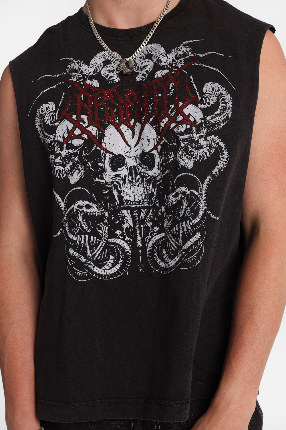 Arsenic Skulls & Sword Graphic Tank Top Arsenic Skulls & Sword Graphic Tank Top