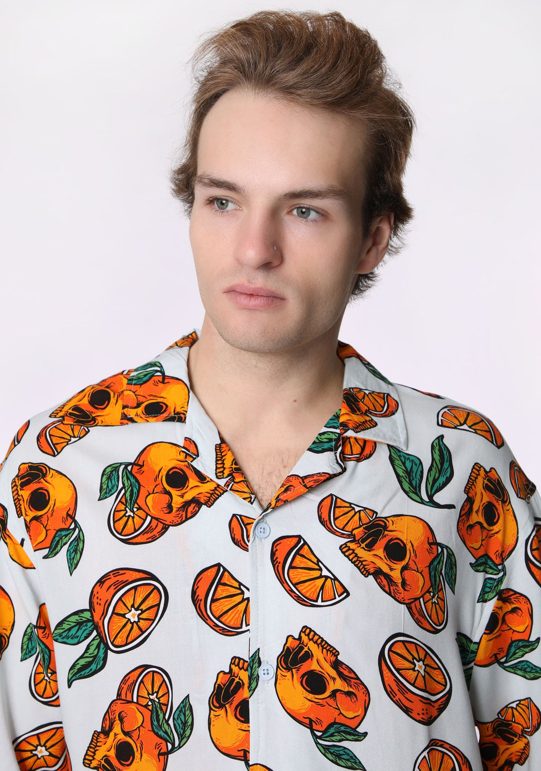 Arsenic Mens Printed Rayon Button-Up Arsenic Mens Printed Rayon Button-Up