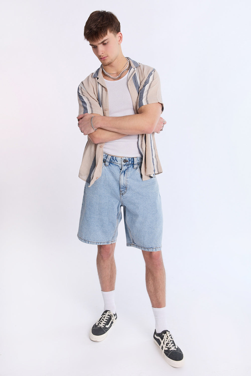 Chemise en gaze rayée Arsenic homme Chemise en gaze rayée Arsenic homme