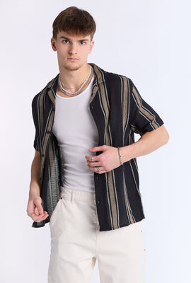 Chemise en gaze à rayures verticales Arsenic homme