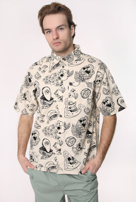 Arsenic Mens Printed Button-Up