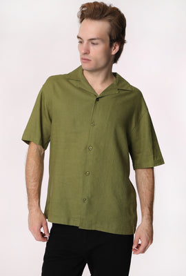 West49 Mens Linen Button-Up