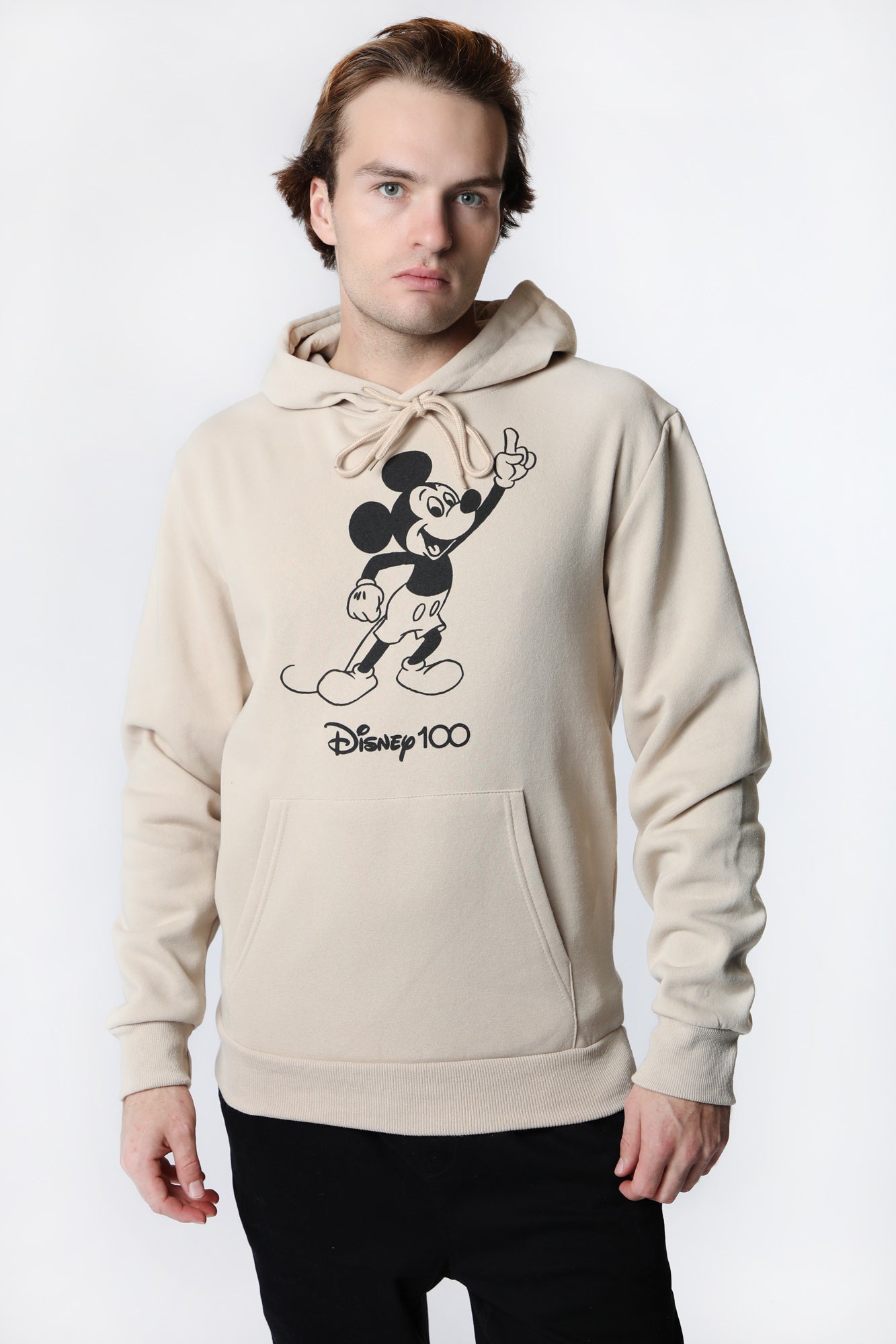 Mens Disney Mickey Mouse Hoodie - Natural /