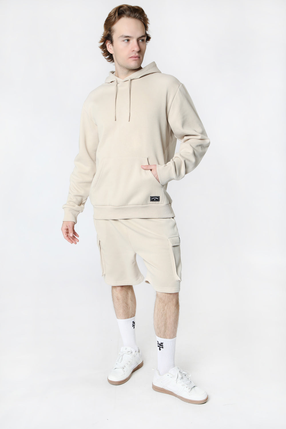 Zoo York Mens Solid Colour Hoodie Natural