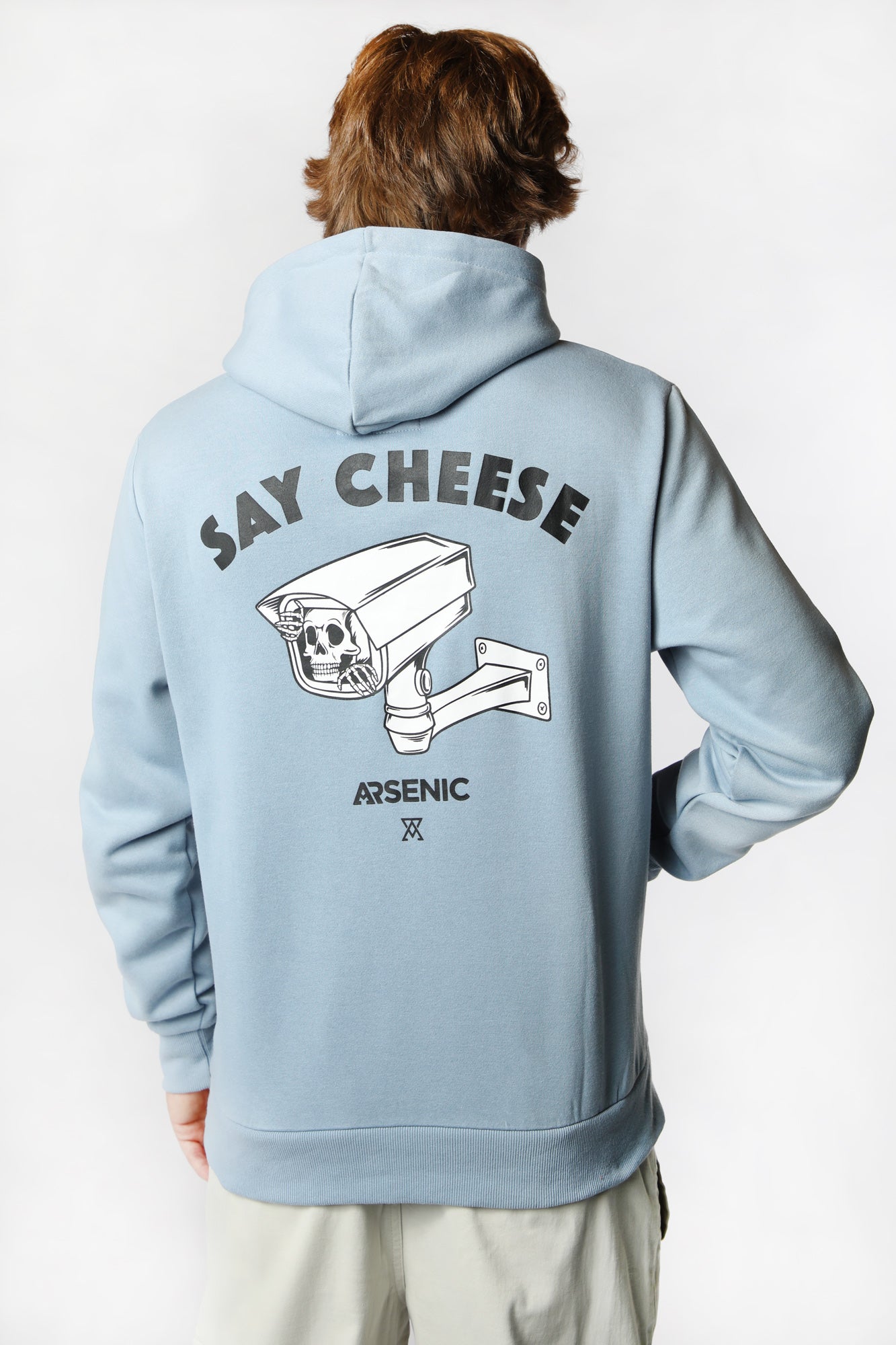 Arsenic Mens Say Cheese Hoodie - Baby Blue /