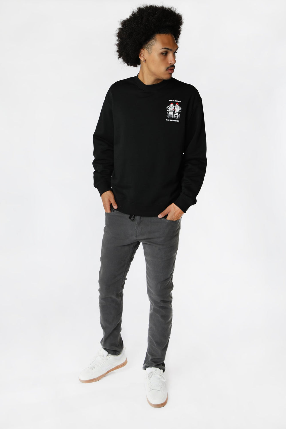 Sweatshirt Imprimé Bad Influences Arsenic Homme Noir