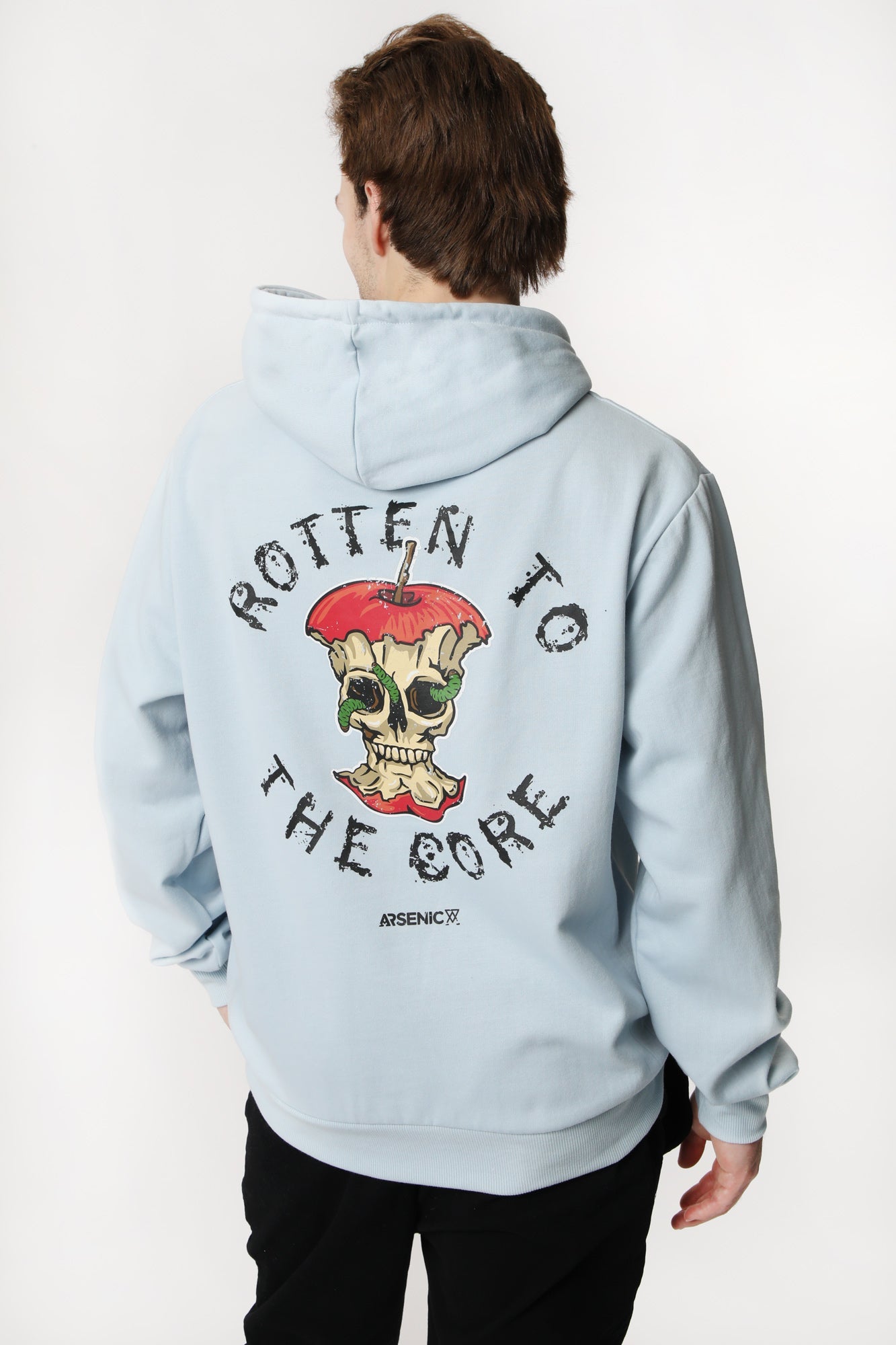 Arsenic Mens Rotten to the Core Hoodie - Light Blue /