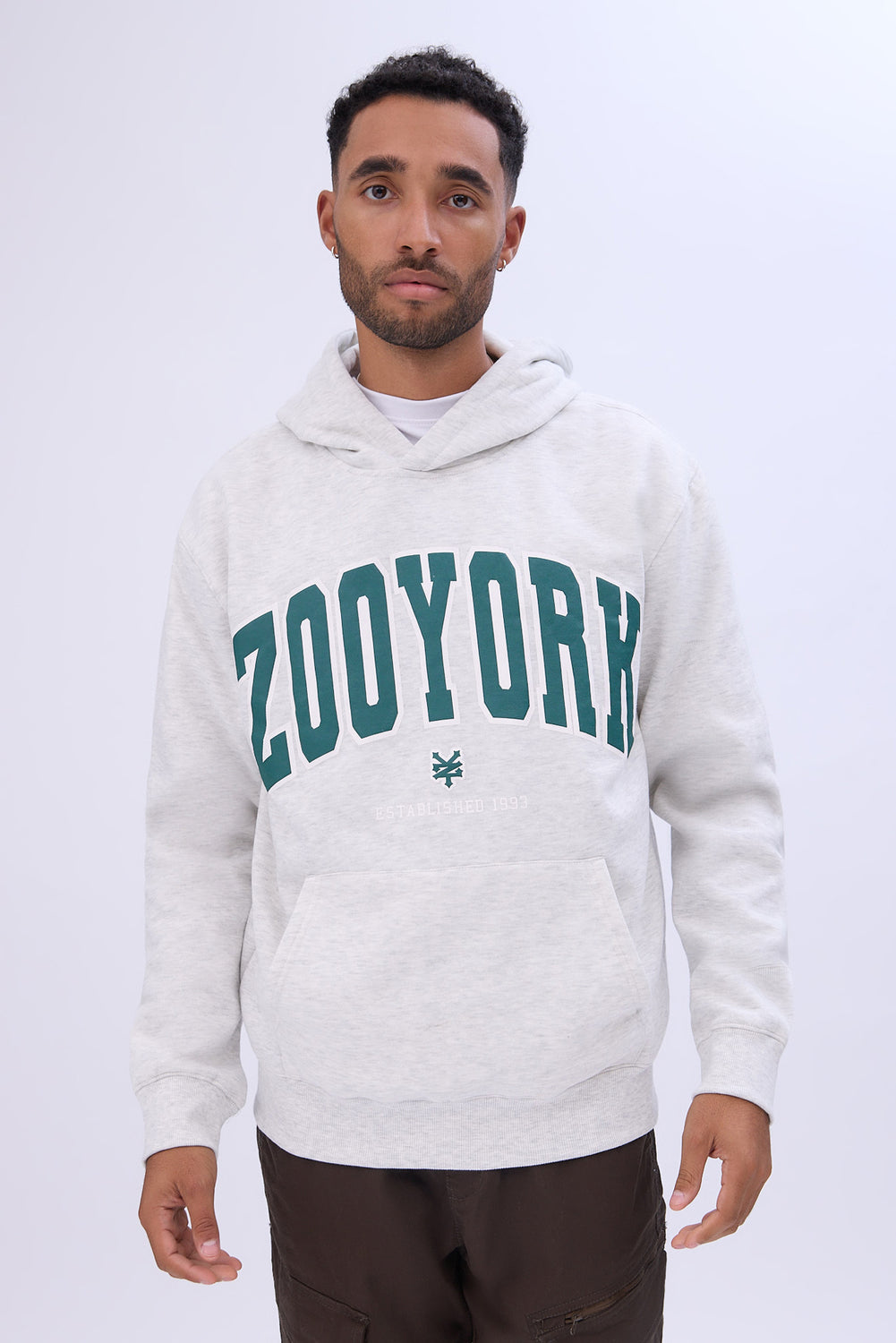 Zoo York Mens Varsity Puff Logo Hoodie Zoo York Mens Varsity Puff Logo Hoodie