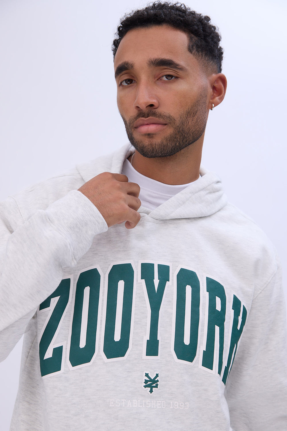 Zoo York Mens Varsity Puff Logo Hoodie Zoo York Mens Varsity Puff Logo Hoodie