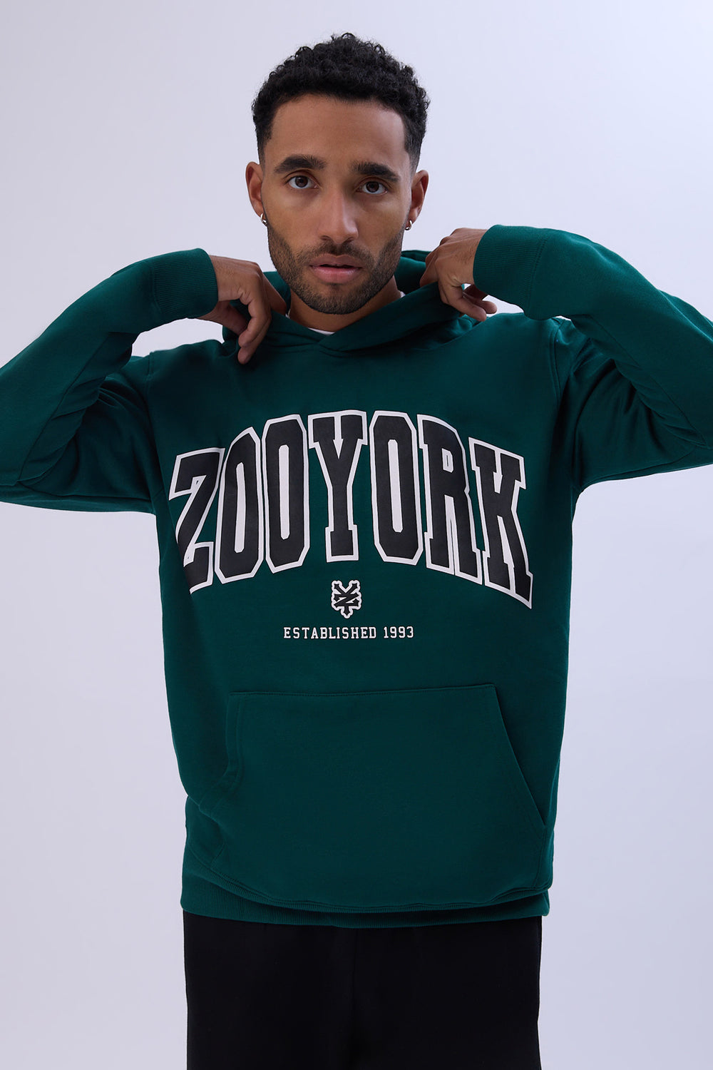 Zoo York Mens Varsity Puff Logo Hoodie Zoo York Mens Varsity Puff Logo Hoodie