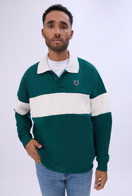 Zoo Yok Mens Colour Block Polo Sweatshirt