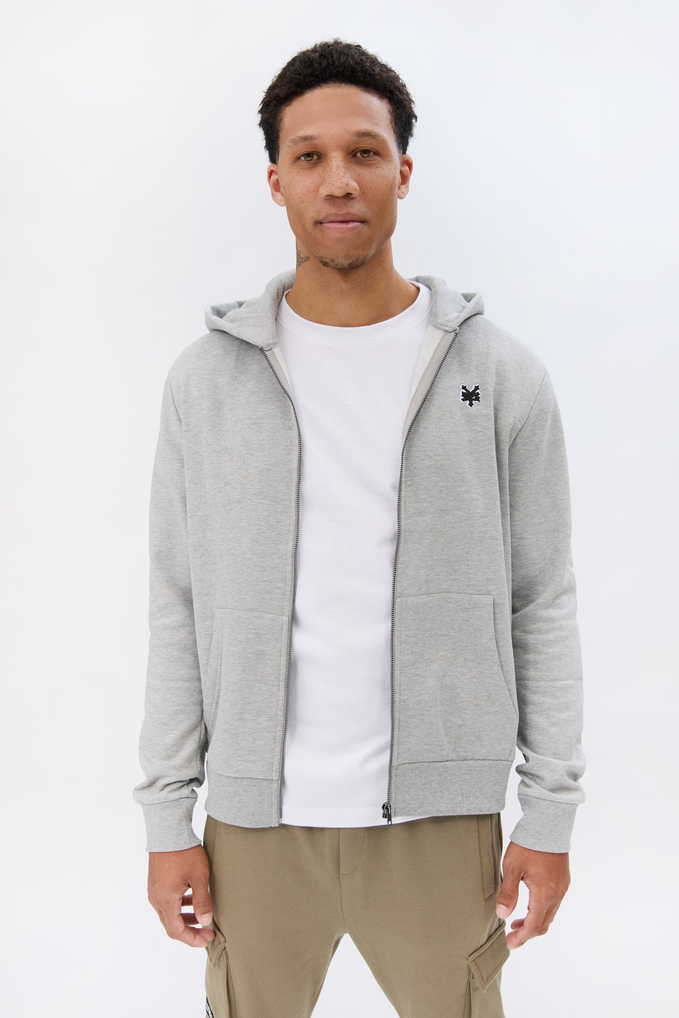 Zoo York Mens Embroidered Logo Zip-Up Hoodie – West49