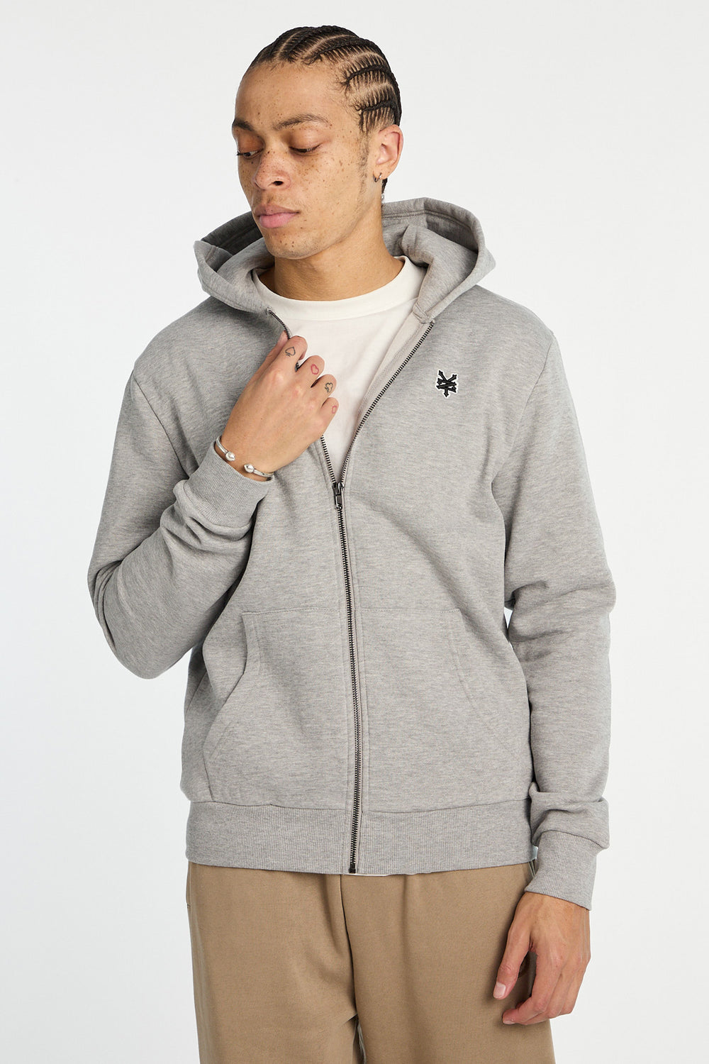 Zoo York Mens Solid Zip-Up Hoodie Zoo York Mens Solid Zip-Up Hoodie