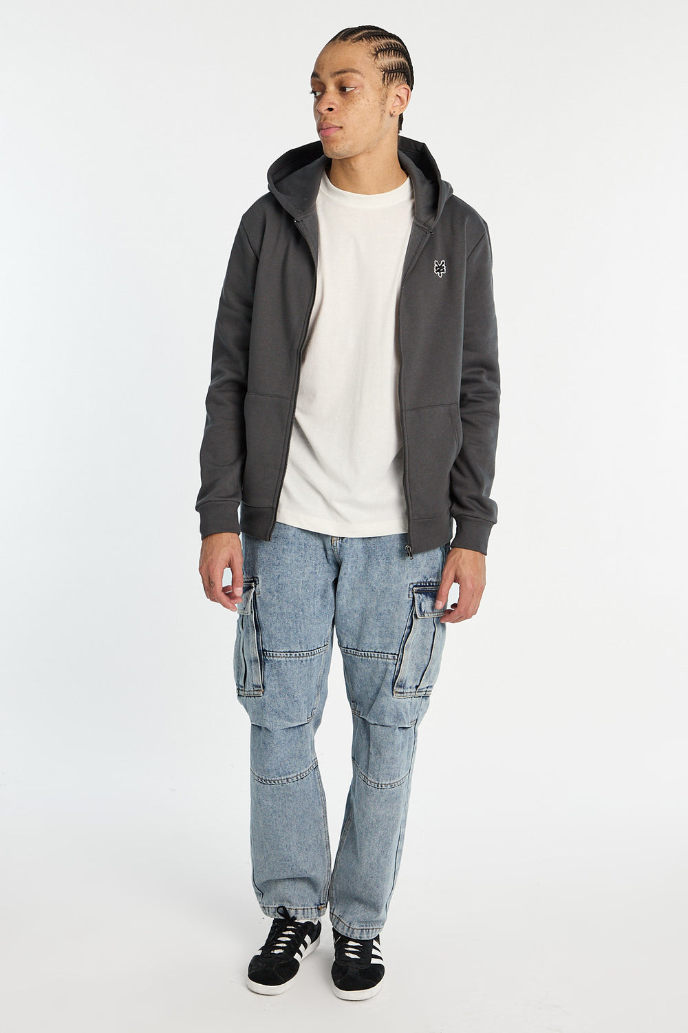 Zoo York Mens Solid Zip-Up Hoodie Zoo York Mens Solid Zip-Up Hoodie