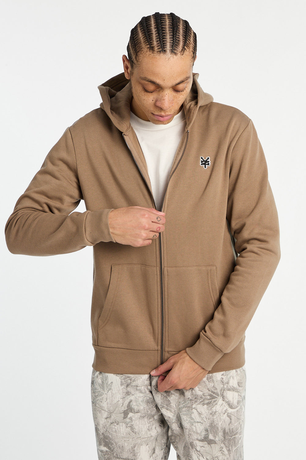 Zoo York Mens Solid Zip-Up Hoodie Zoo York Mens Solid Zip-Up Hoodie