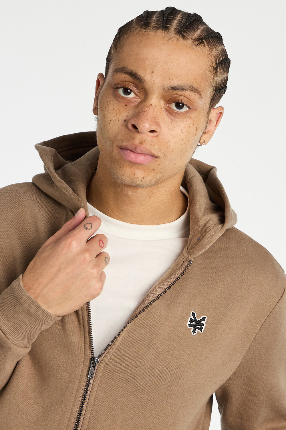 Zoo York Mens Solid Zip-Up Hoodie Zoo York Mens Solid Zip-Up Hoodie