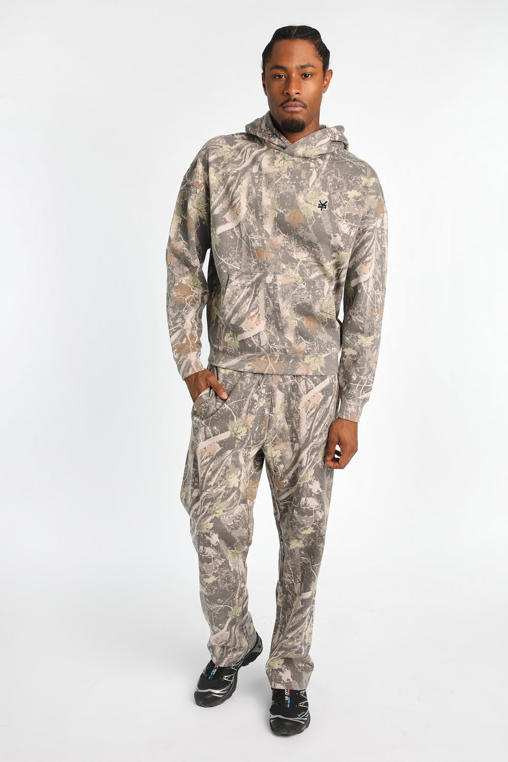 Haut à capuchon coupe carrée camouflage arbre Zoo York Haut à capuchon coupe carrée camouflage arbre Zoo York