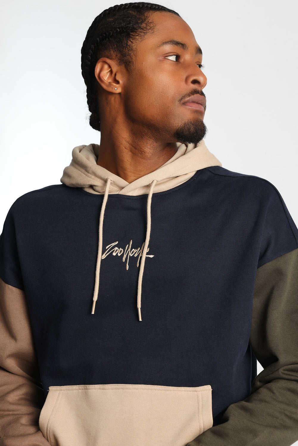 Zoo York Embroidered Colour Block Hoodie Zoo York Embroidered Colour Block Hoodie