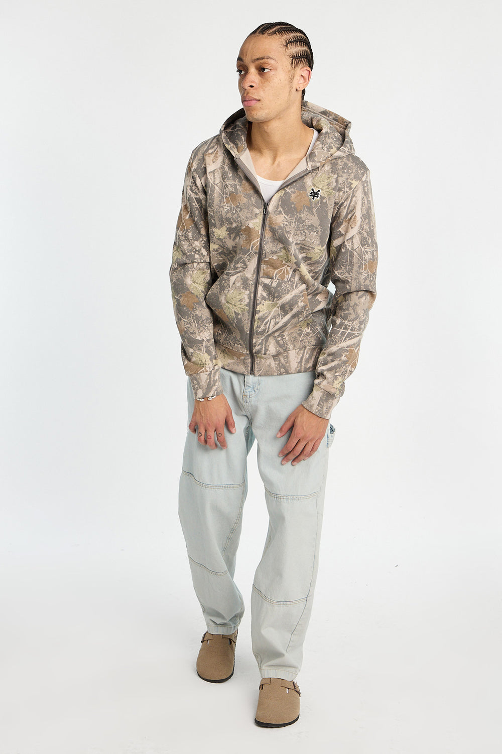Zoo York Mens Tree Camo Zip-Up Hoodie Zoo York Mens Tree Camo Zip-Up Hoodie
