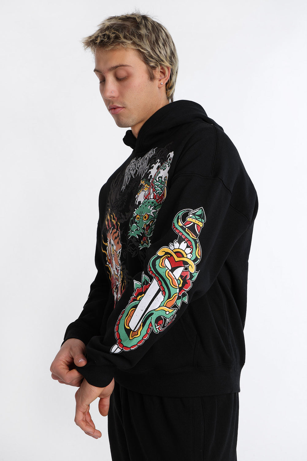 Arsenic Dragon & Tiger Graphic Hoodie Arsenic Dragon & Tiger Graphic Hoodie