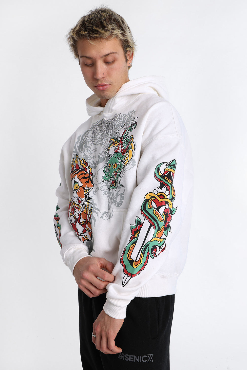 Arsenic Dragon & Tiger Graphic Hoodie Arsenic Dragon & Tiger Graphic Hoodie