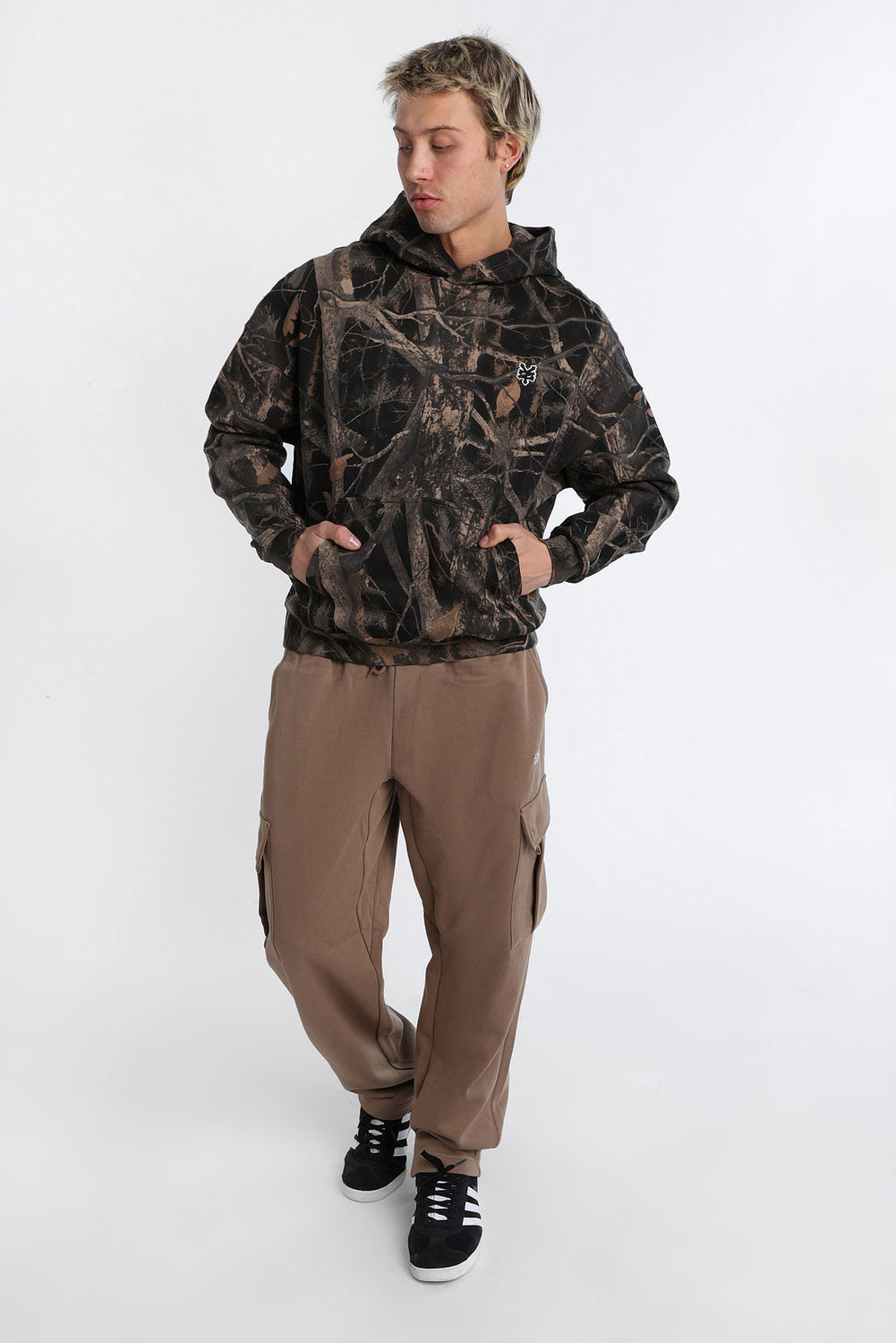 Haut à capuchon coupe carrée camouflage arbre Zoo York Haut à capuchon coupe carrée camouflage arbre Zoo York