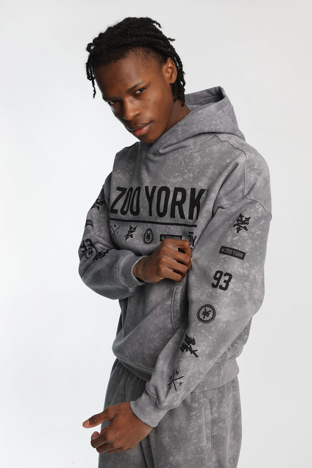 Zoo York Allover Washed Printed Hoodie Zoo York Allover Washed Printed Hoodie