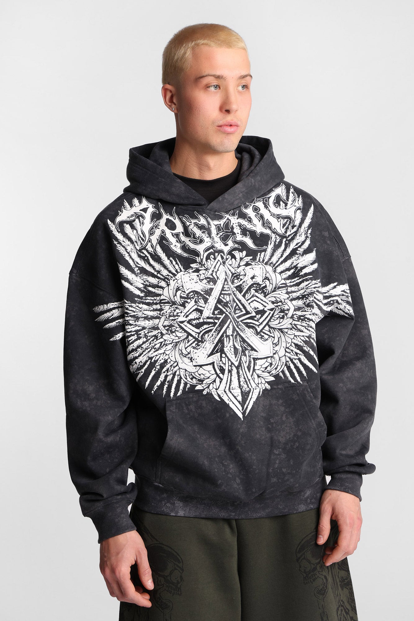 Arsenic Graphic Washed Hoodie - Black /