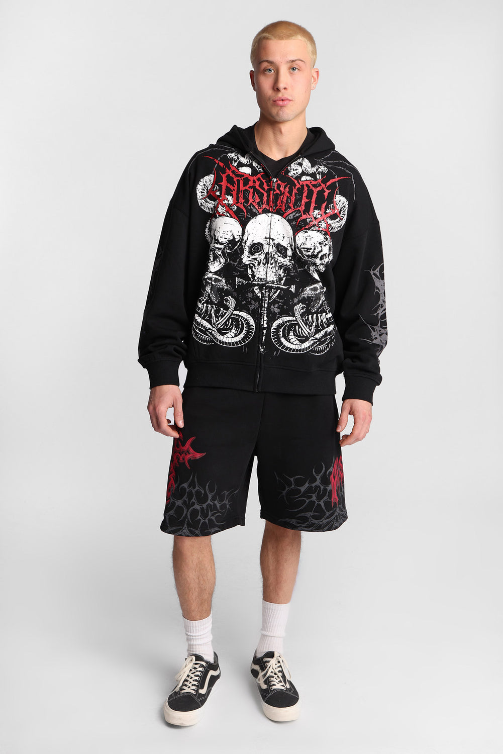 Arsenic Skull Graphic Zip-Up Hoodie Arsenic Skull Graphic Zip-Up Hoodie