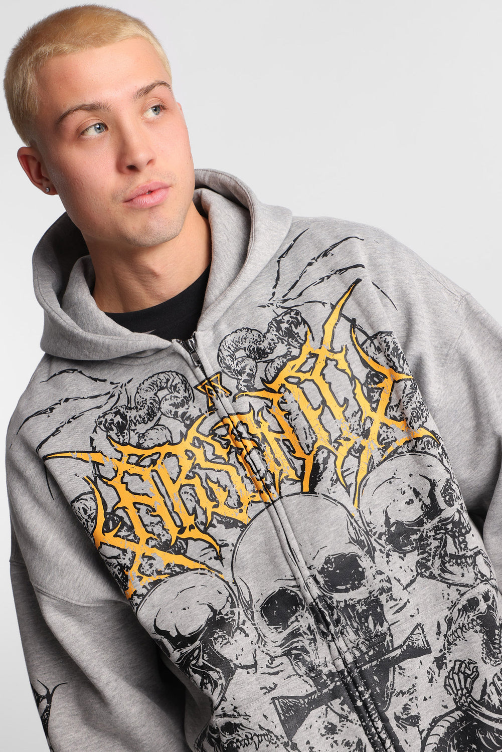 Arsenic Skull Graphic Zip-Up Hoodie Arsenic Skull Graphic Zip-Up Hoodie