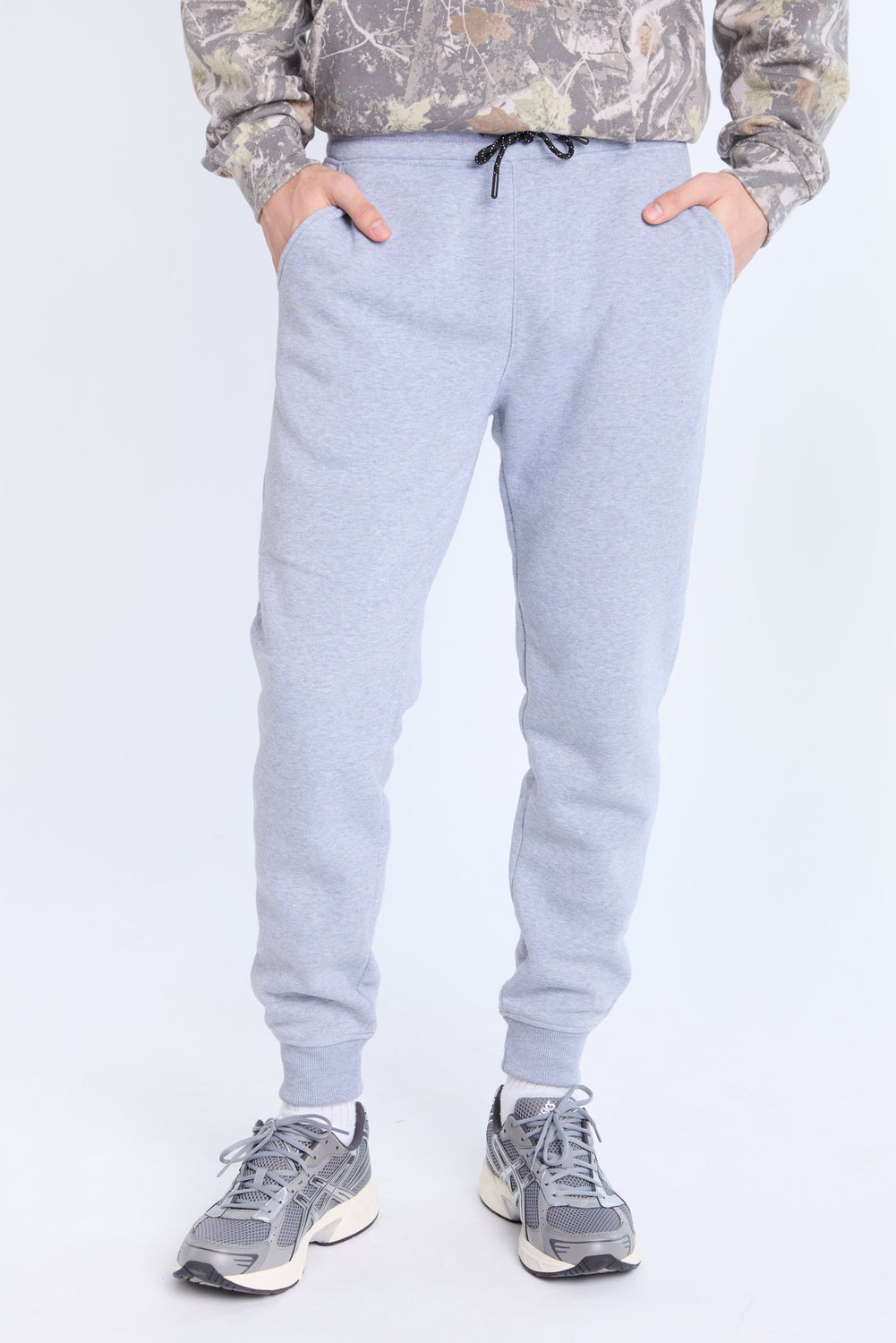 Mens Basic Fleece Jogger Heather Grey