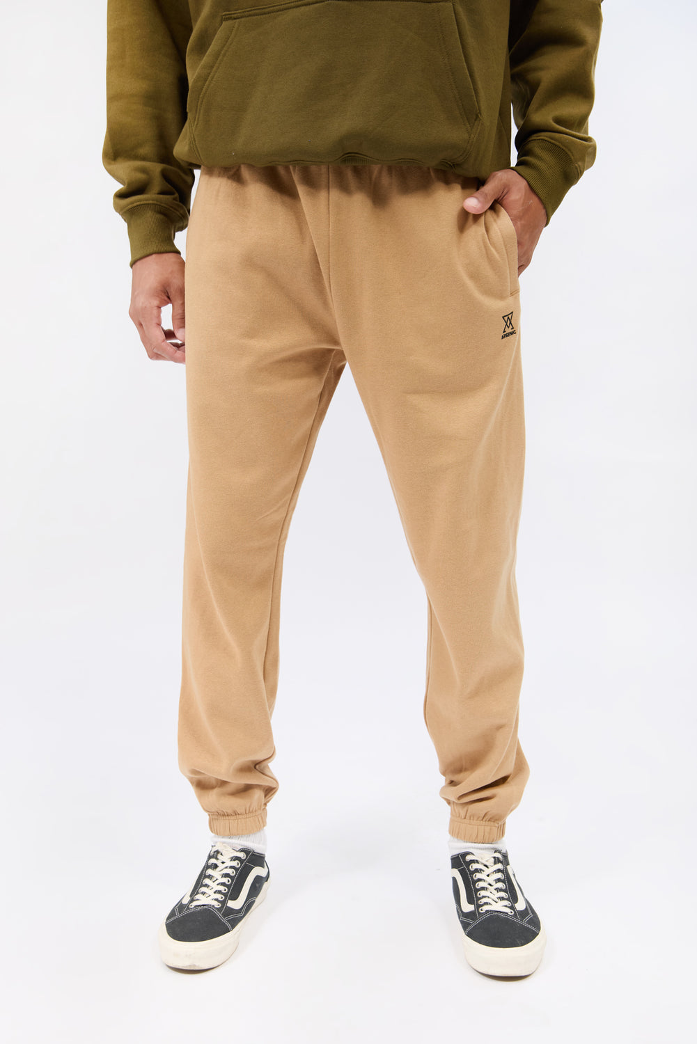 Jogger en molleton logo brodé Arsenic homme Jogger en molleton logo brodé Arsenic homme