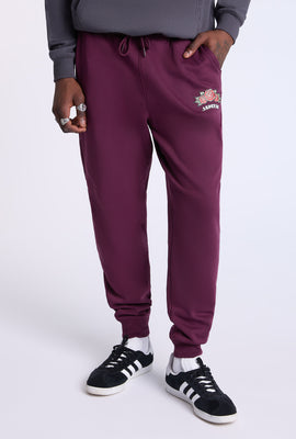 Arsenic Mens Rose Graphic Fleece Jogger