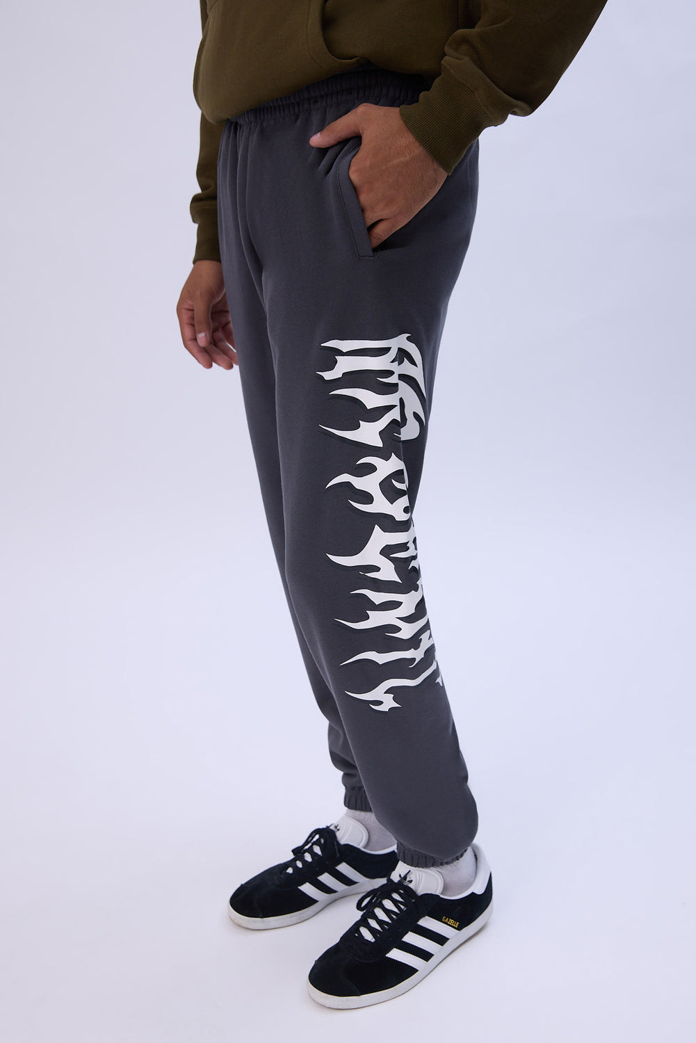 Jogger en molleton imprimé logo Arsenic homme Jogger en molleton imprimé logo Arsenic homme