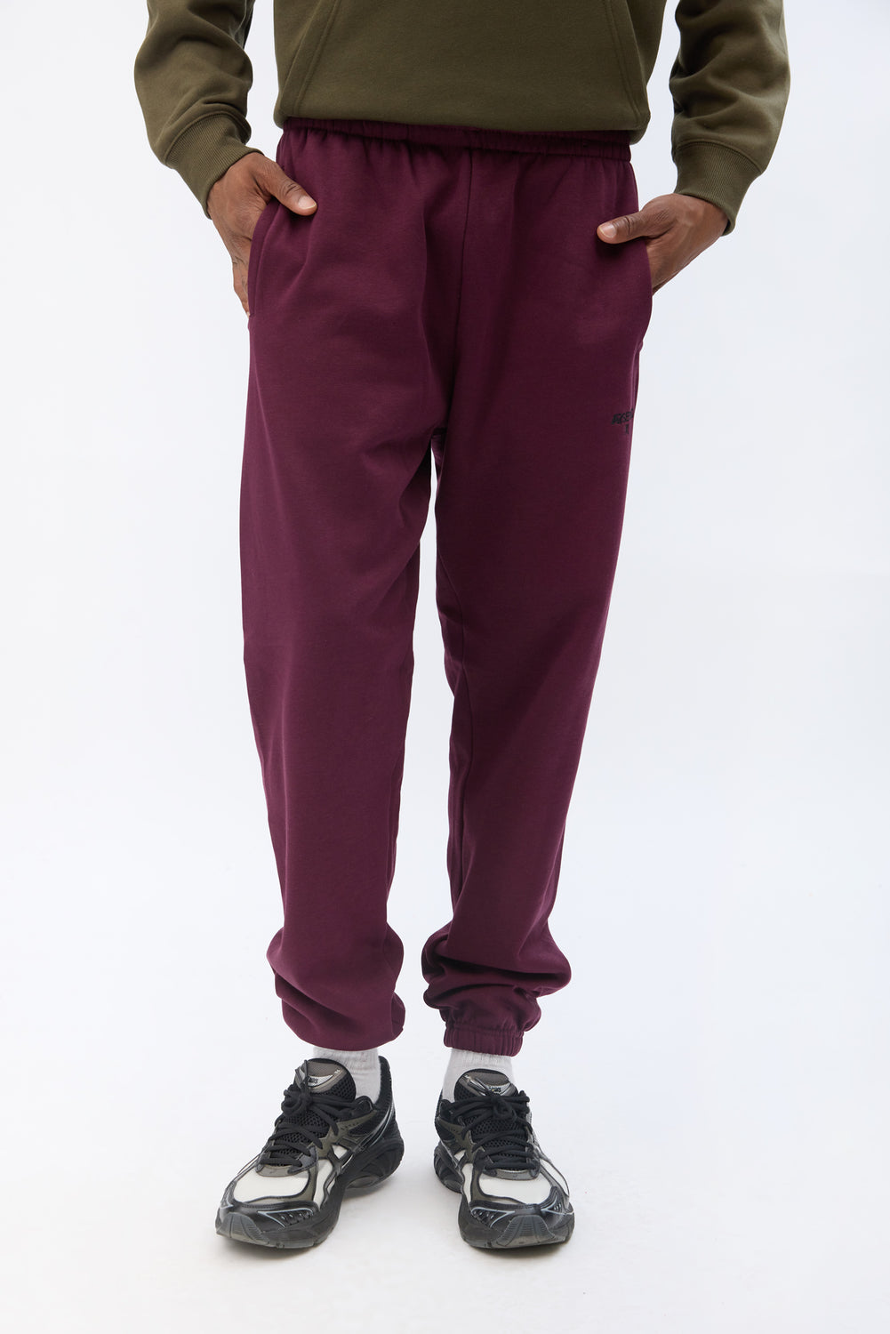 Jogger en molleton logo brodé Arsenic homme Jogger en molleton logo brodé Arsenic homme