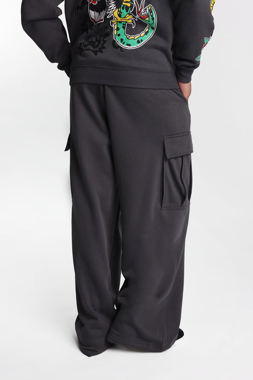 Pantalon de survêtement cargo super ample à jambe droite Zoo York Pantalon de survêtement cargo super ample à jambe droite Zoo York