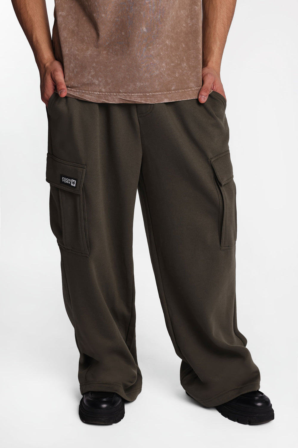 Pantalon de survêtement cargo super ample à jambe droite Zoo York Pantalon de survêtement cargo super ample à jambe droite Zoo York