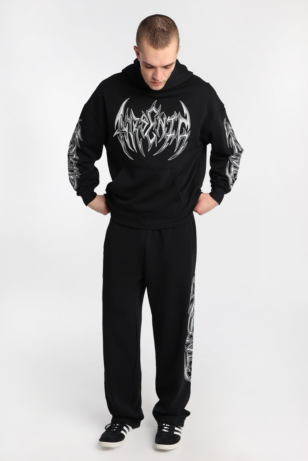 Arsenic Graphic Straight Leg Sweatpants Arsenic Graphic Straight Leg Sweatpants