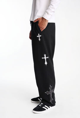 Arsenic Crosses Straight Leg Sweatpants
