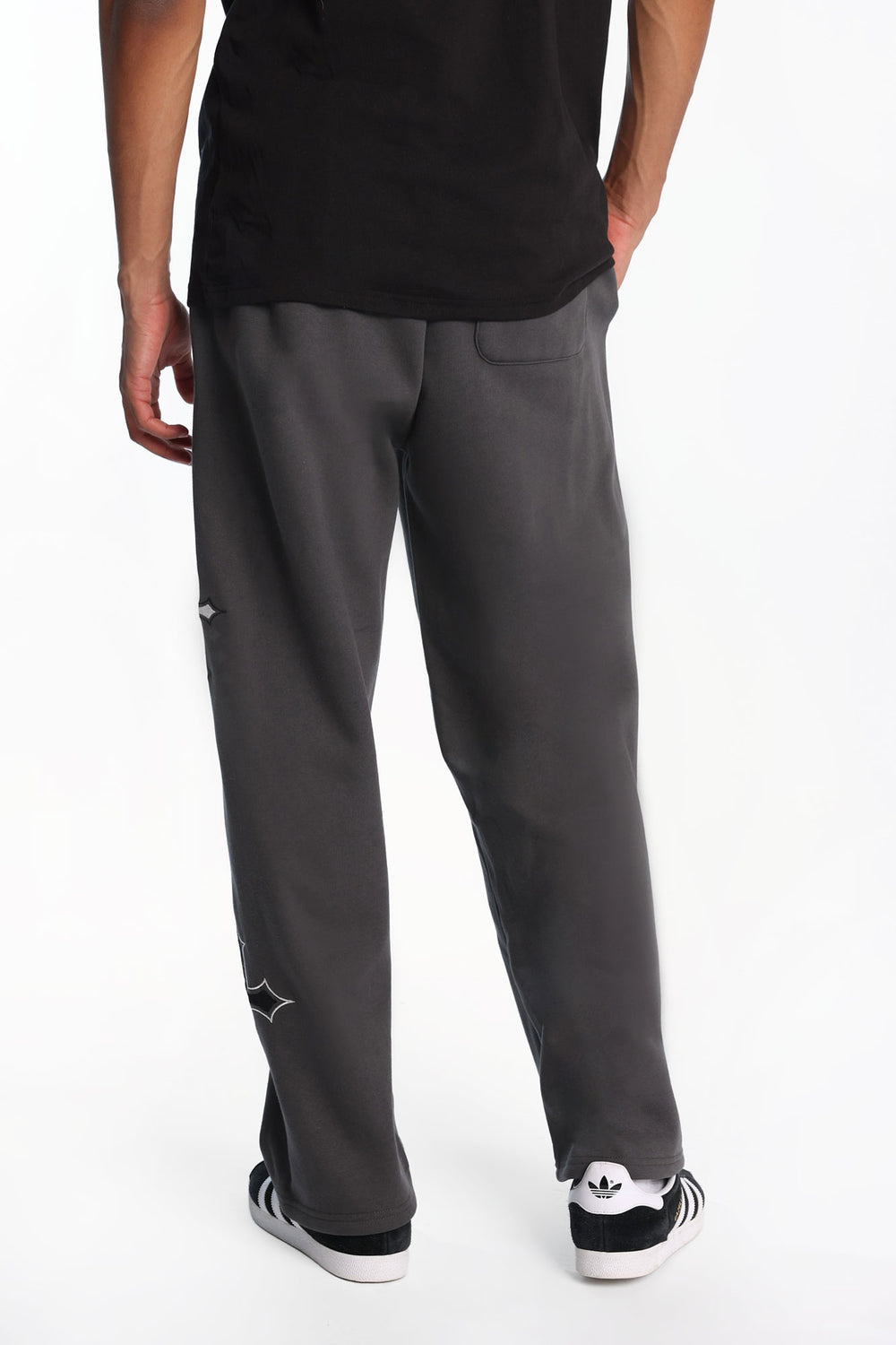 Jogger en molleton à jambe droite croix Arsenic Jogger en molleton à jambe droite croix Arsenic