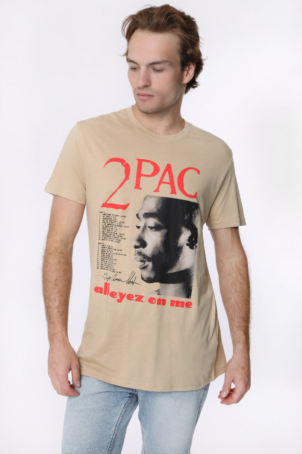 T-Shirt Imprimé Tupac Homme T-Shirt Imprimé Tupac Homme