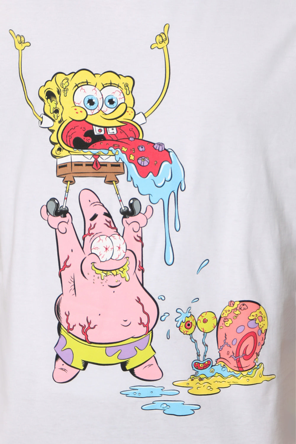 T-Shirt Imprimé Patrick et Bob L'Éponge Homme T-Shirt Imprimé Patrick et Bob L'Éponge Homme